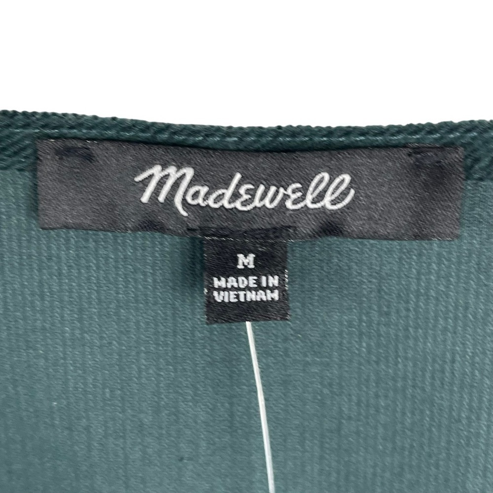 Madewell Forest Green V-Neck Blouse - Picture 11 of 14